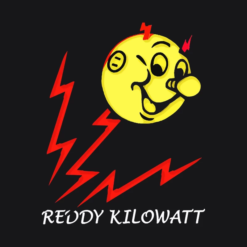 Reddy Kilowatt - Classic Electricity Company Mascot with Lightning Bolts Male Pullover Hoodie