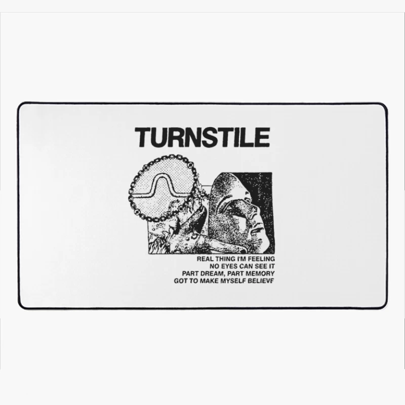 Turnstile Punk Rock Album Cover Art - "Real Thing I'm Feeling" Desk Mat