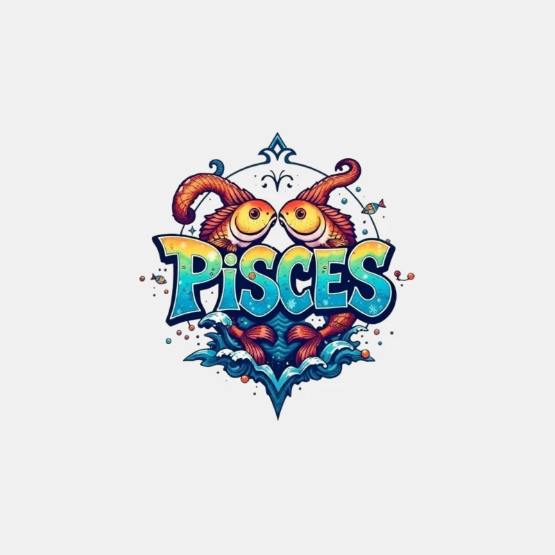 Pisces Zodiac Sign Illustration Male Tank Top