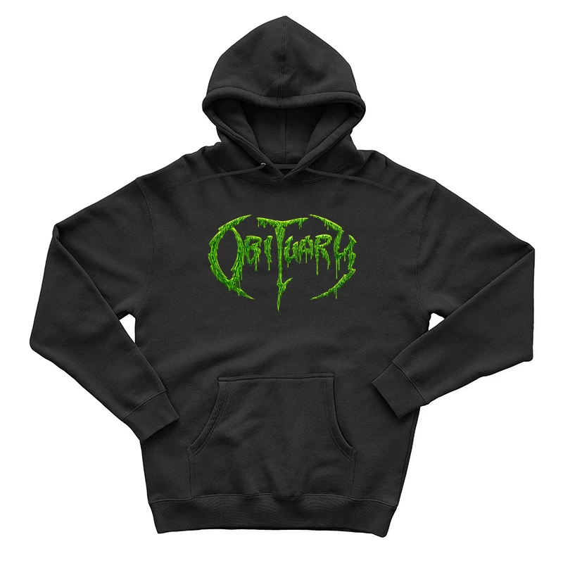 Obituary Green Logo Male Pullover Hoodie