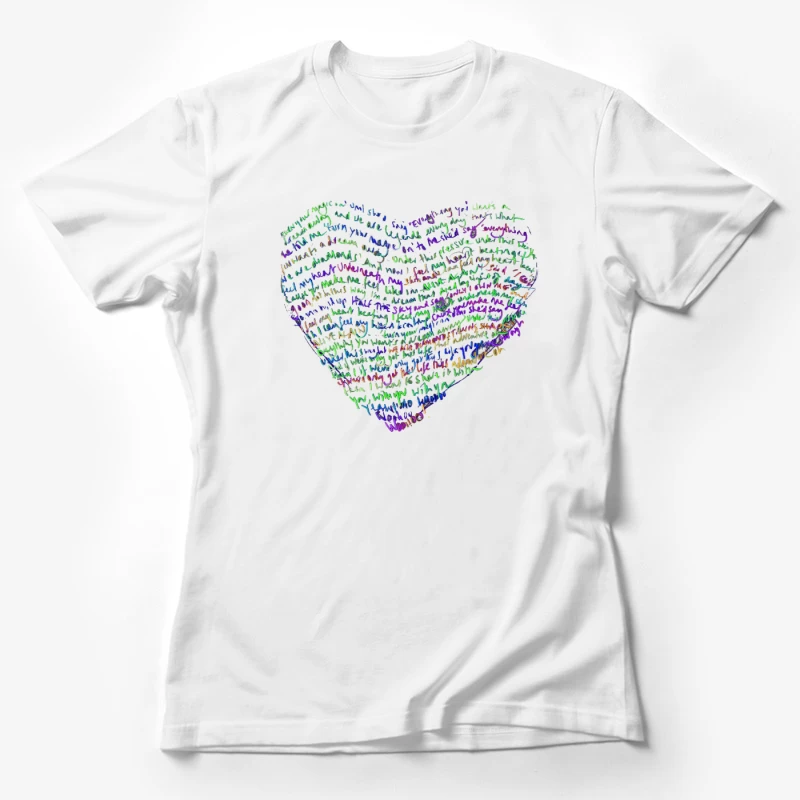 Coldplay Lyrics Art Female T-Shirt