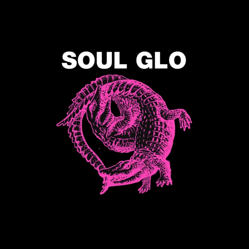 Pink Skeletal Alligator Soul Glo Design Pin