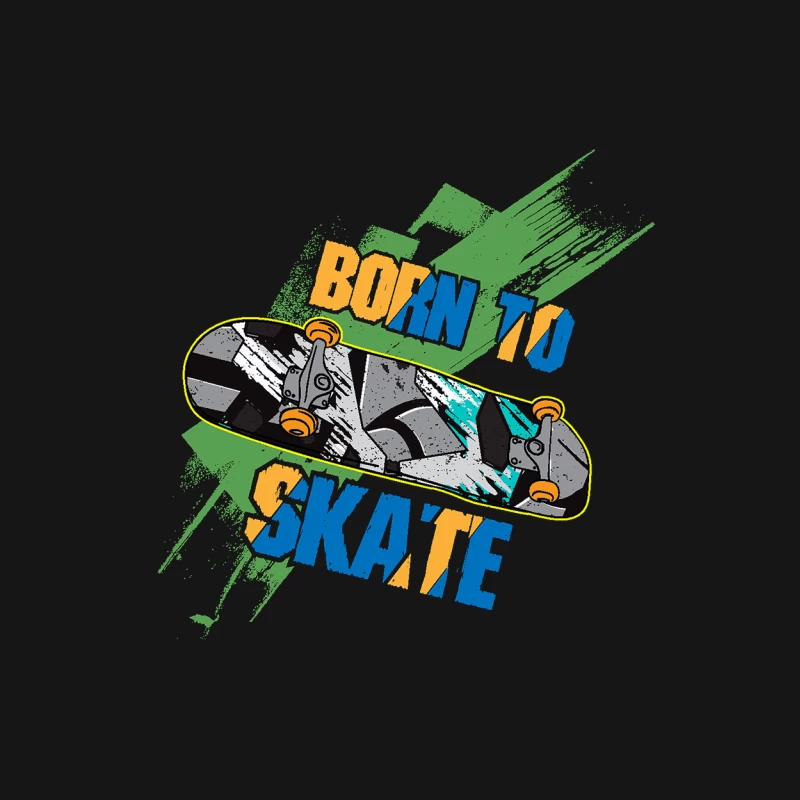 Geboren zum Skaten - Buntes Skateboard-Design Damen T-Shirt