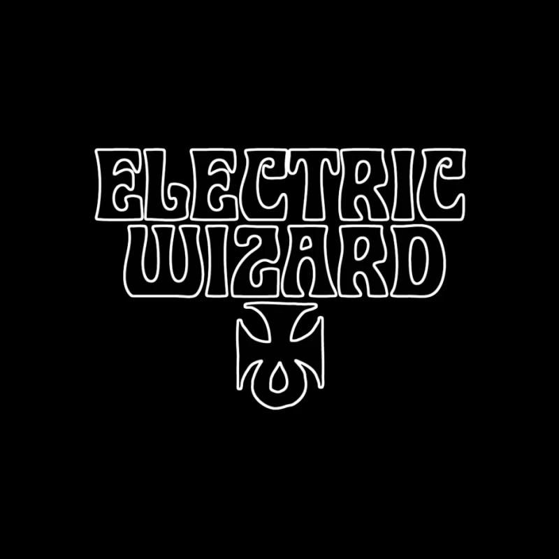 Electric Wizard Doom Metal Band Logo with Iron Cross Pin