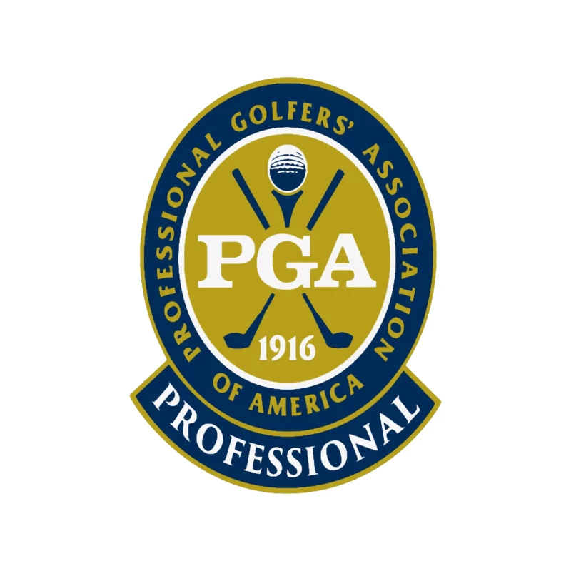 Professional Golfers' Association of America (PGA) Official Logo Throw Pillow