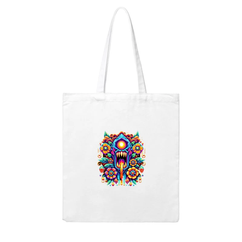 Flowers and the Beast Cotton Tote Bag