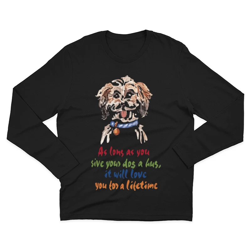Hund Illustration mit Zitat über Liebe Herren Langarm T-Shirt