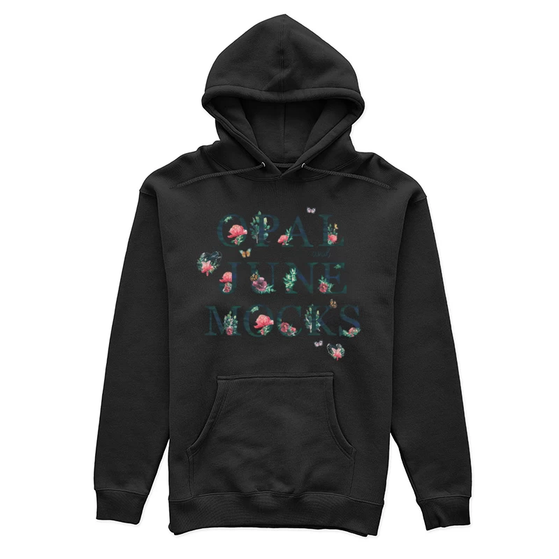 Florale Typografie und Schmetterlinge Damen Pullover Hoodie