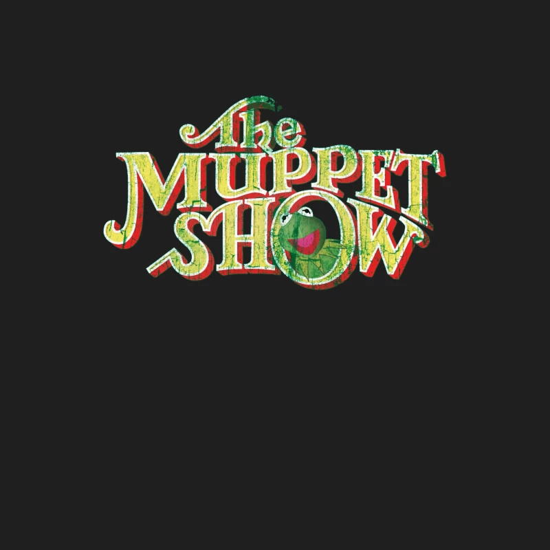 Vintage Logo Design of The Muppet Show with Green Frog Character Male Tank Top