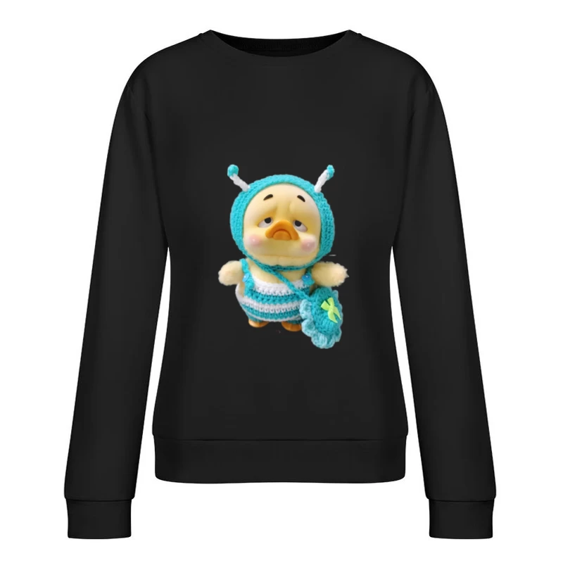 Kleines Stoffküken mit Strickanzug Damen Pullover Sweatshirt