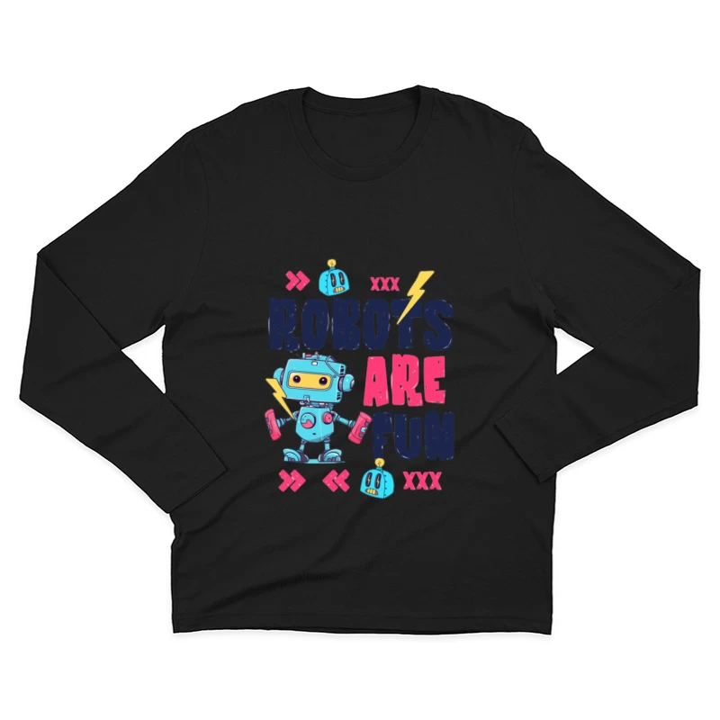 Roboter sind lustig Herren Langarm T-Shirt