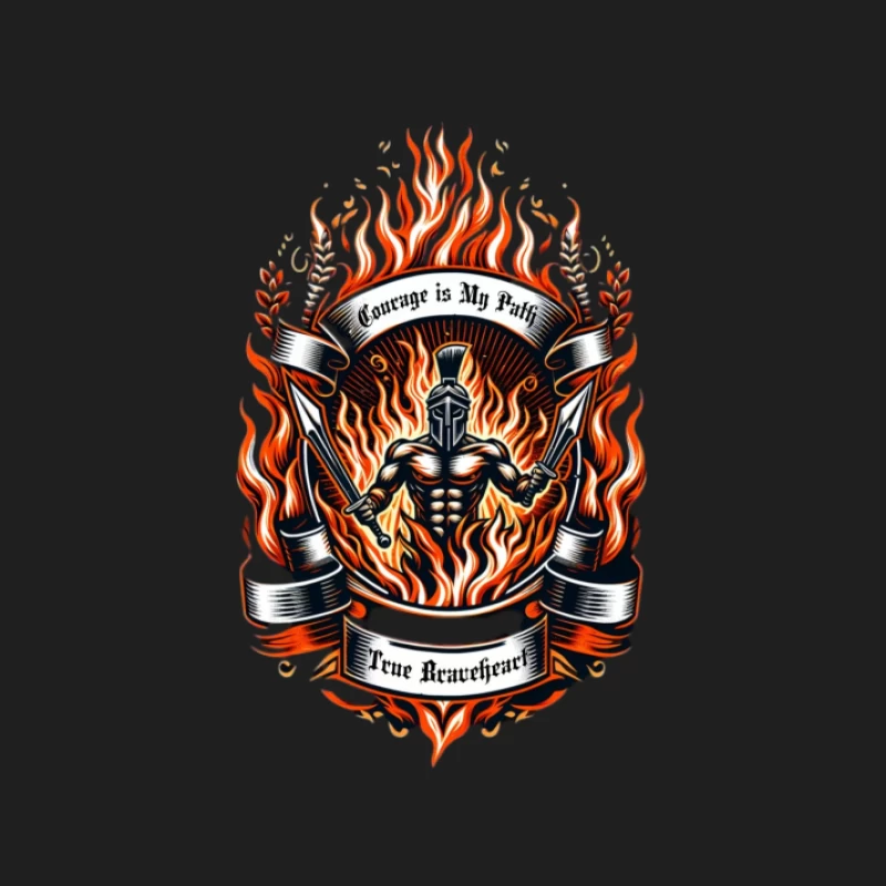 Guerrier Courageux dans un Motif de Flammes Homme Débardeur