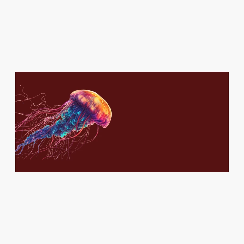 Vibrant Abstract Jellyfish: A Colorful Ocean Masterpiece Coffee Mug