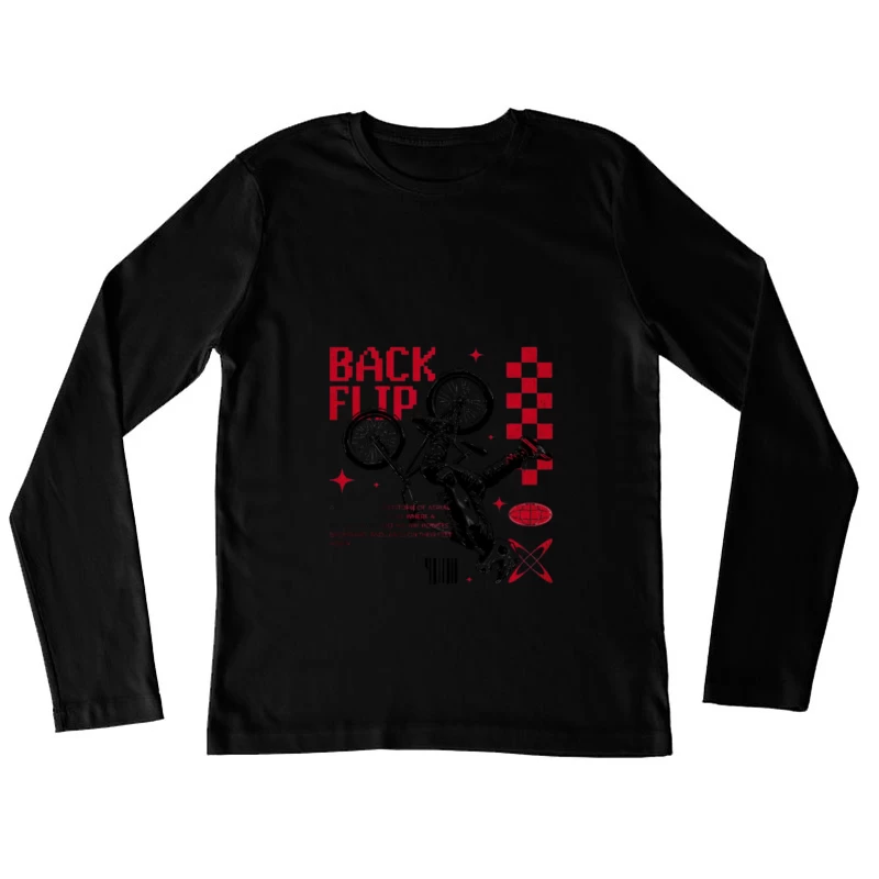 Stunt à vélo avec backflip Femme Manches Longues T-Shirt
