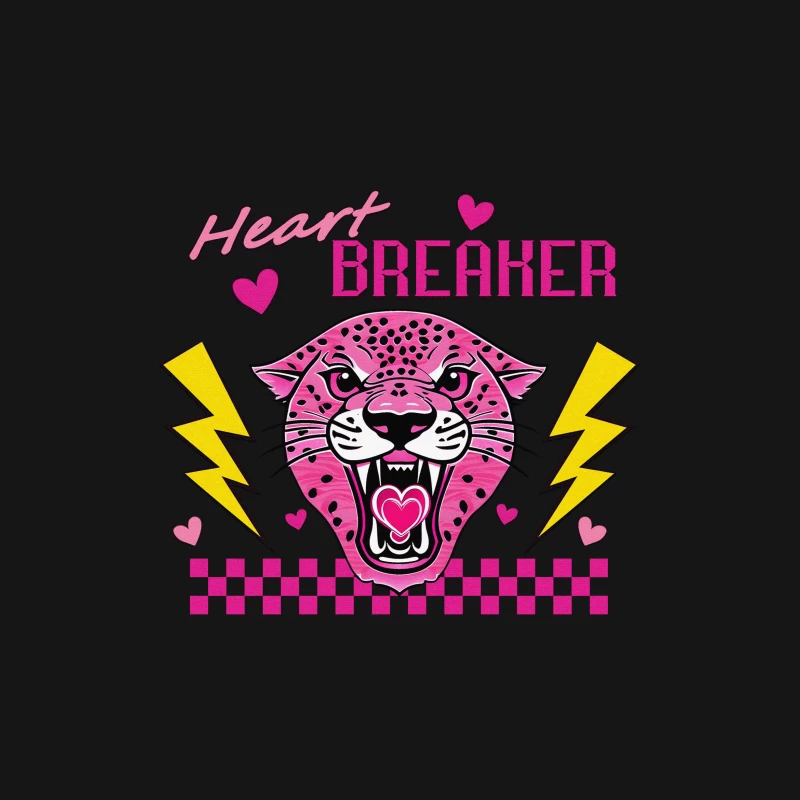 Herzbrecher Panther Design Herren T-Shirt