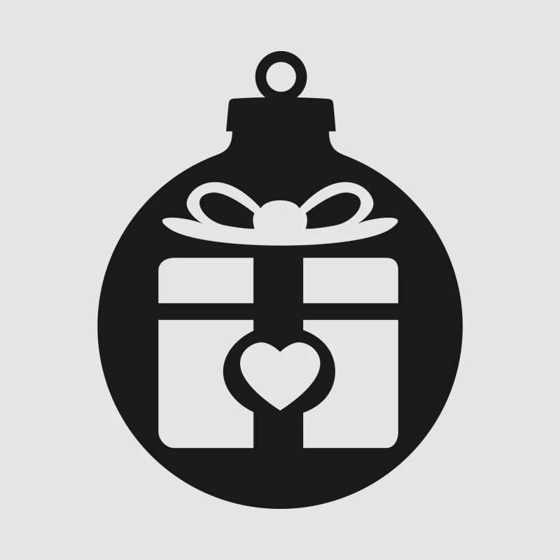 Boules de Noël avec cadeau et cœur Homme Sweat à capuche