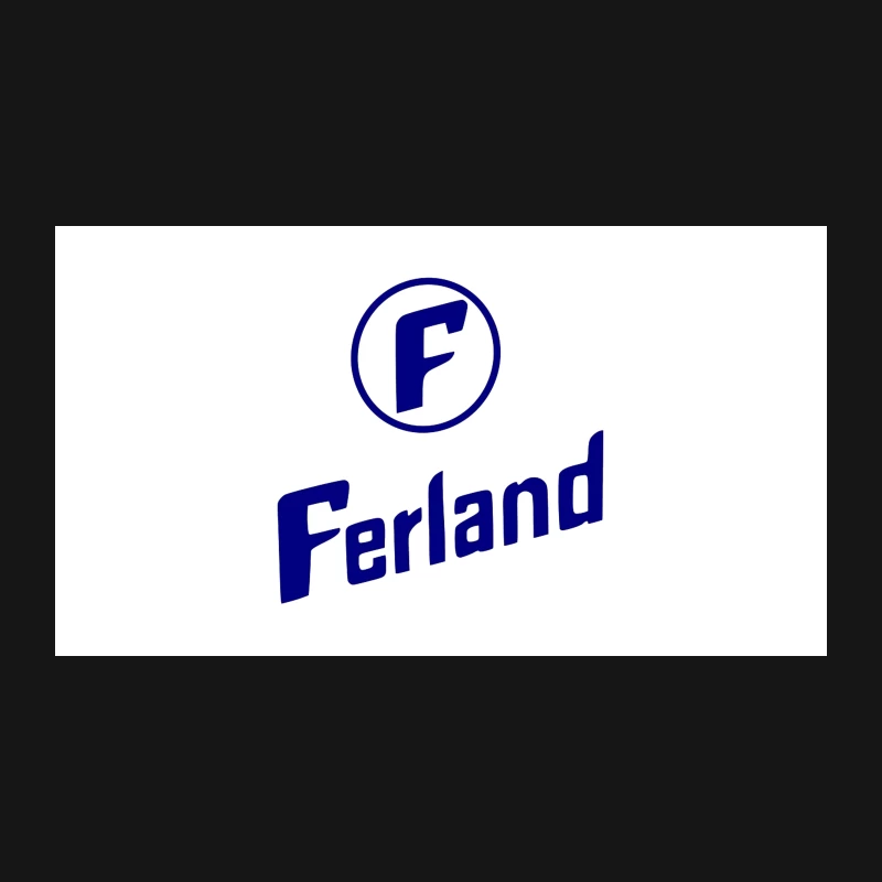 Ferland Blue Circular Logo with F Letter Desk Mat