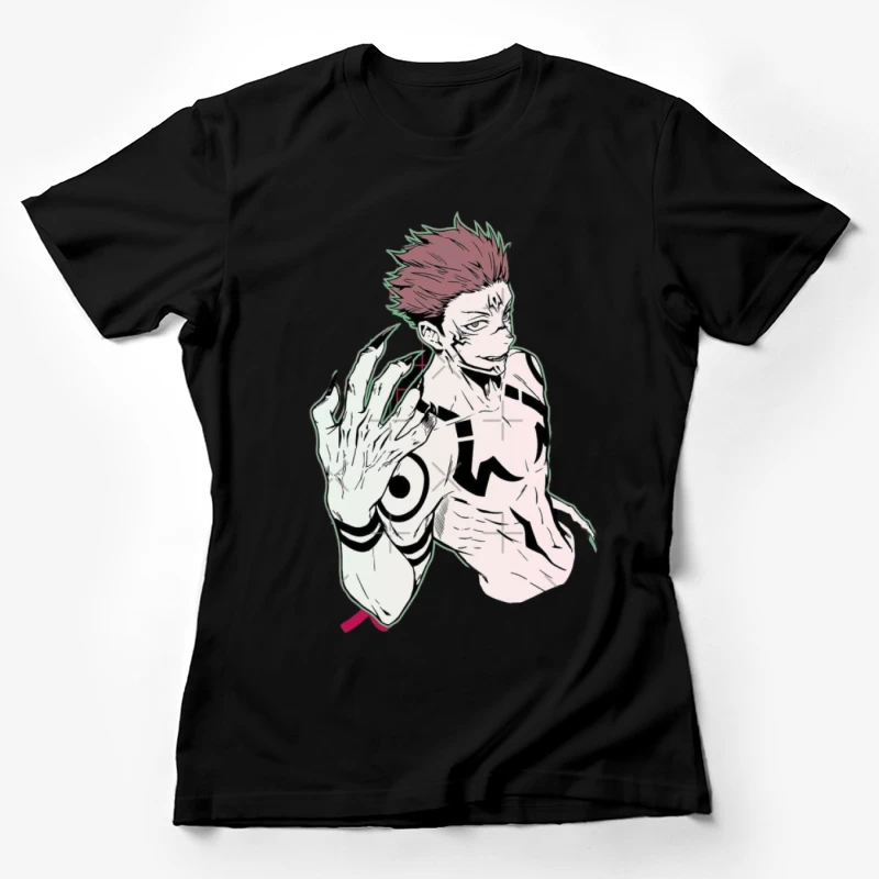 Manga Charakter mit Tattoos Damen T-Shirt
