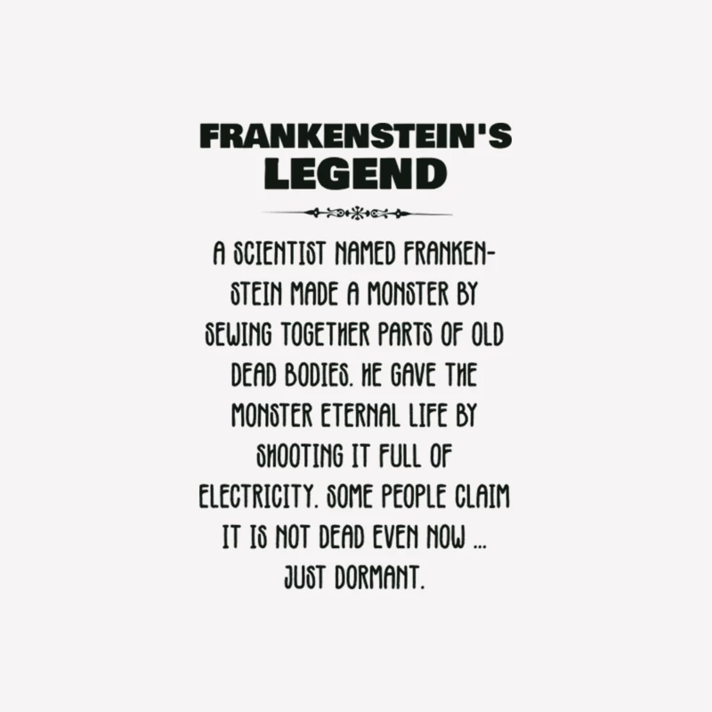 Frankenstein_s Legend Male T-Shirt