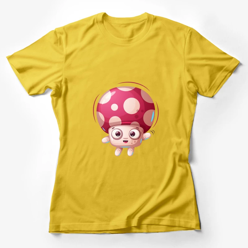 Champignon Kawaii Heureux Femme T-Shirt