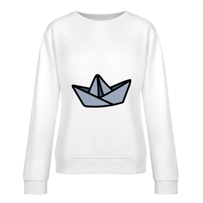 Bateau en papier plié Femme Sweat-shirt à enfiler