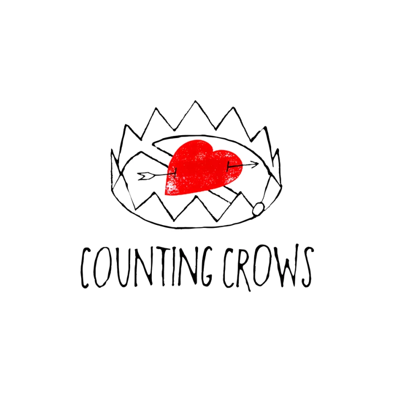 Counting Crows White Love Trap Pin