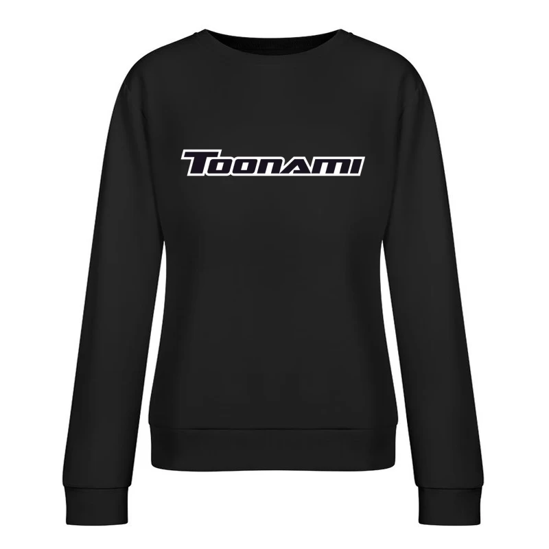 Toonami Black Text Logo - Cartoon Network's Anime Programming Block Female Pullover Sweatshirt