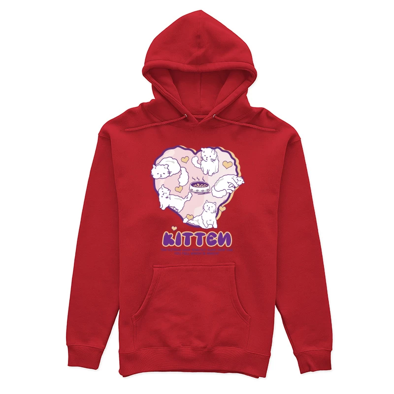 Niedliche Kätzchen bilden ein Herz Damen Pullover Hoodie