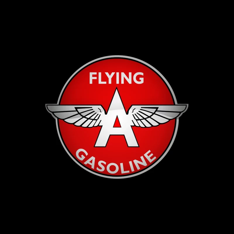 Vintage Flying A Gasoline Aviation Logo Throw Pillow