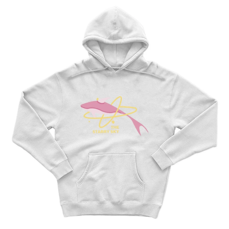 Rosa Hai im Weltraum Herren Pullover Hoodie