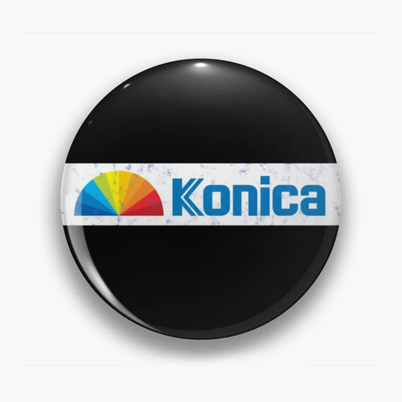 Konica Corporate Logo with Rainbow Semicircle Design Pin