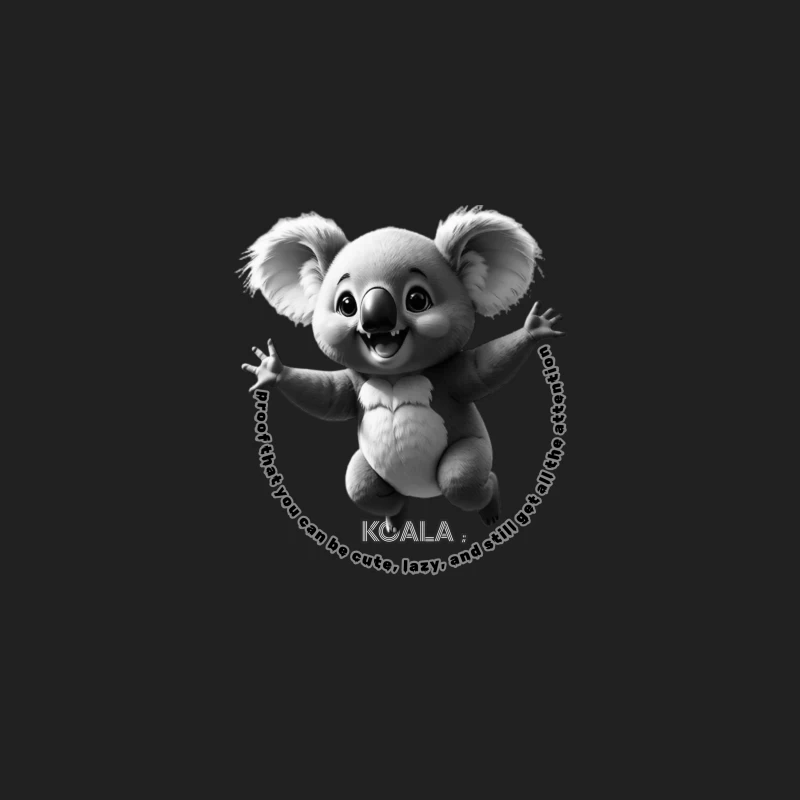 Cute Animated Koala Showing Joy and Attention Bucket Hat