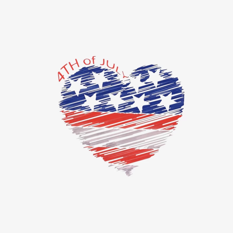 Design en forme de cœur pour le 4 juillet Homme Manches Longues T-Shirt