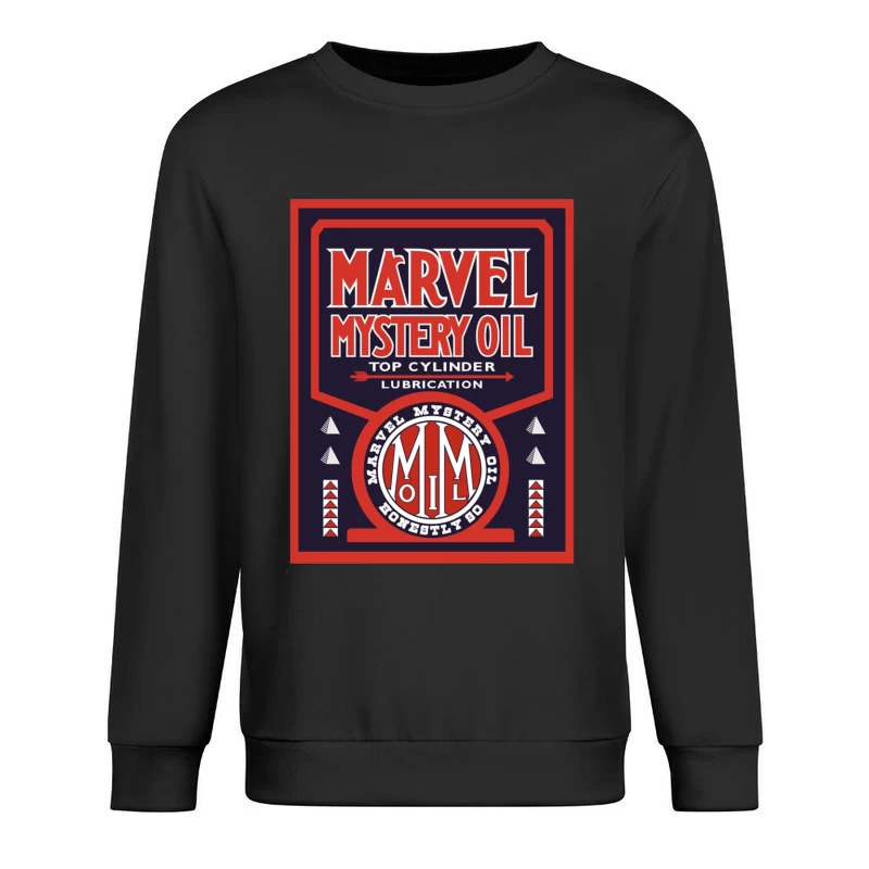 Vintage Marvel Mystery Oil Automotive Lubricant Advertisement Poster Male Pullover Sweatshirt