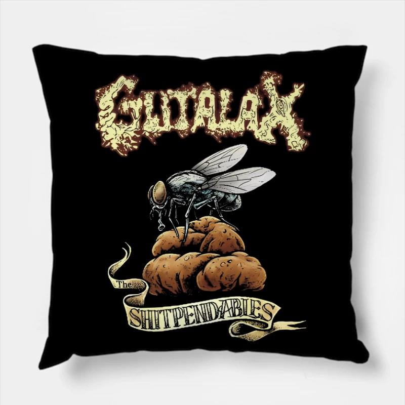 Gutalax The Shitpendables Throw Pillow