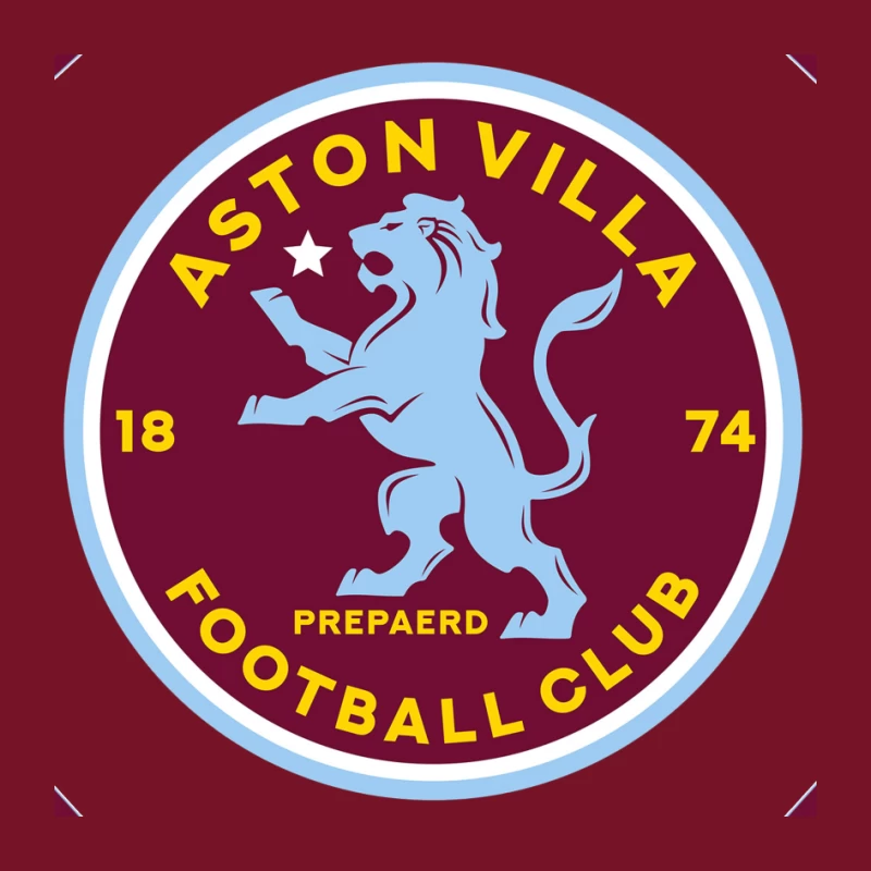 Aston Villa Football Club Historic Crest with Rampant Lion Pin