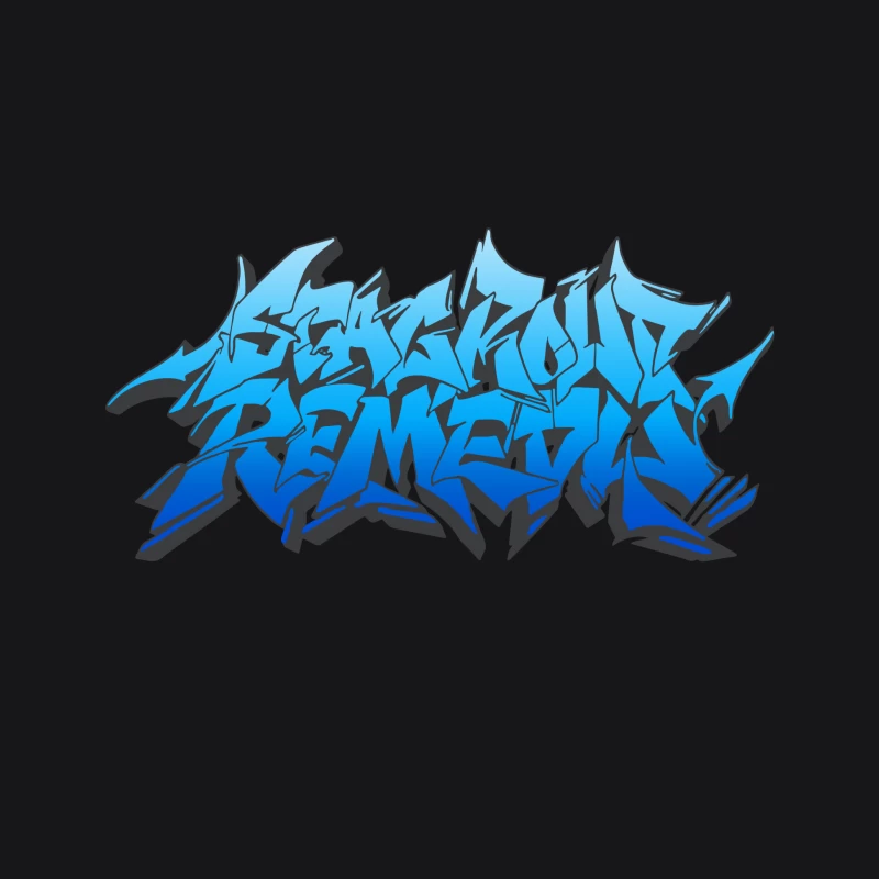 Graffiti-Stil-Design in Blau Herren Pullover Hoodie