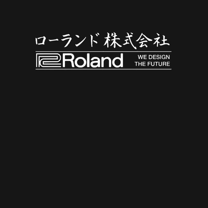 Roland Corporation Logo with Japanese Text and Design Slogan Male T-Shirt