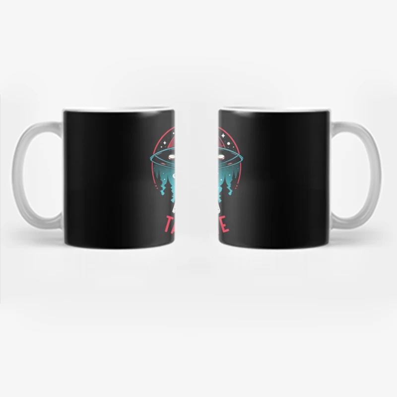 Take Me – UFO & Cat Abduction Whimsy Coffee Mug