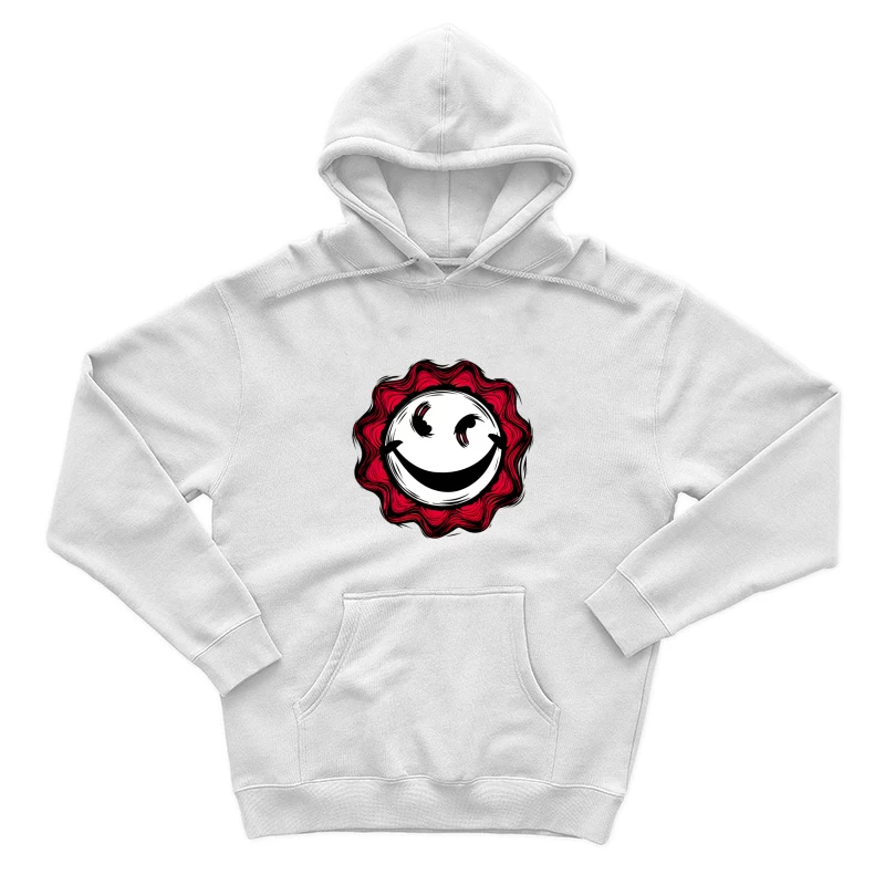 Visage souriant avec un motif à rayons Homme Sweat à capuche