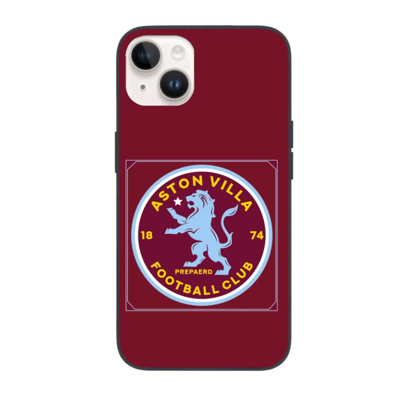 Aston Villa Football Club Historic Crest with Rampant Lion iPhone Case