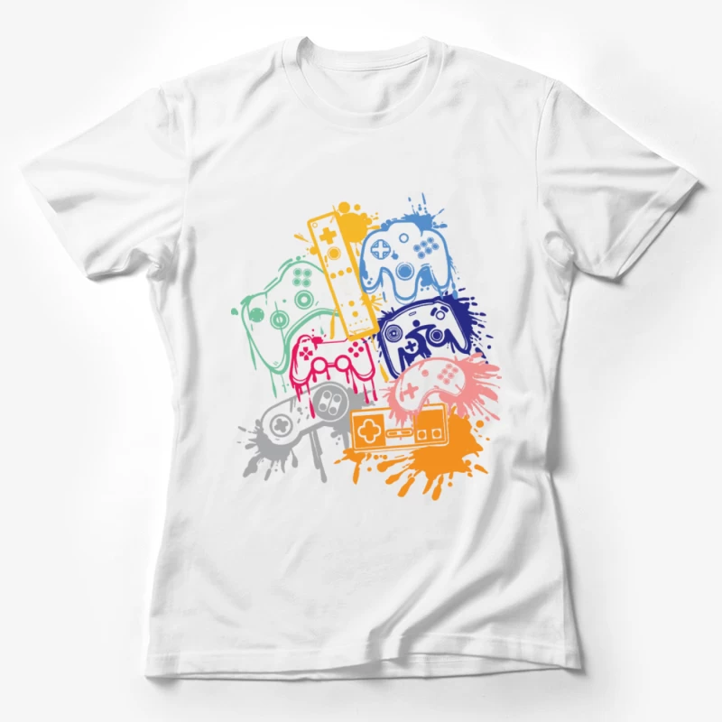 Buntes Gaming-Controller-Design Damen T-Shirt