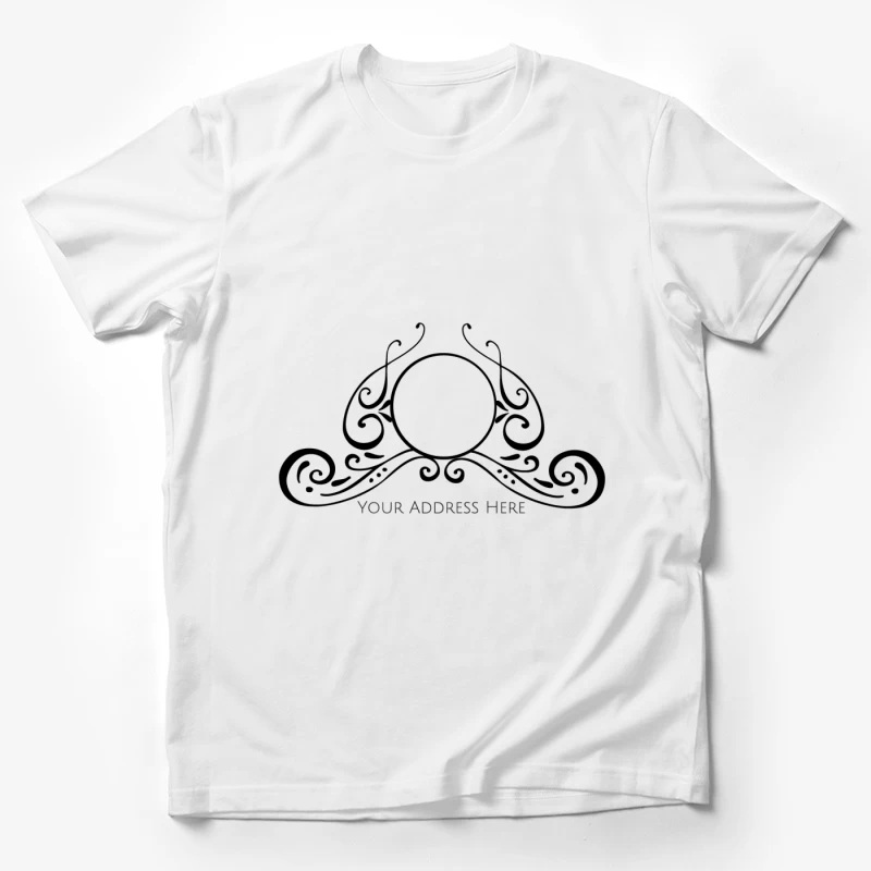 Logo simple avec adresse personnalisée Homme T-Shirt