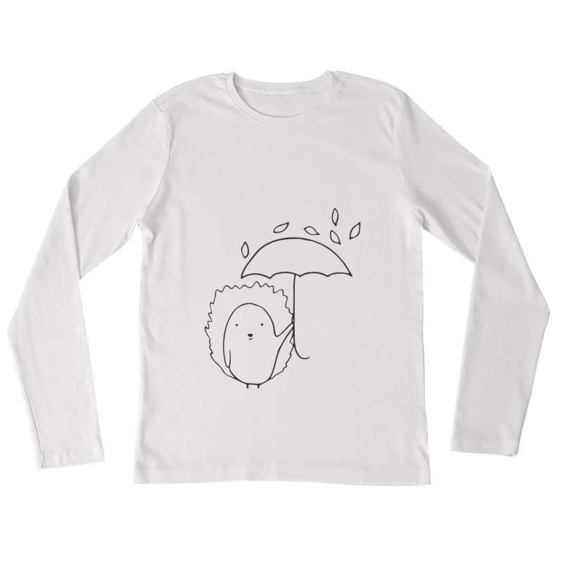 Stacheltier mit Regenschirm Damen Langarm T-Shirt