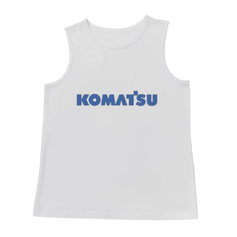 Komatsu Industrial Equipment Company Logo in Blue Male Tank Top