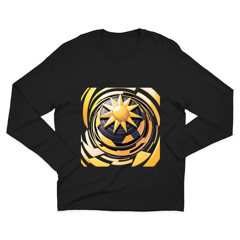 Stylized Sun Icon Design Male Long Sleeve T-Shirt