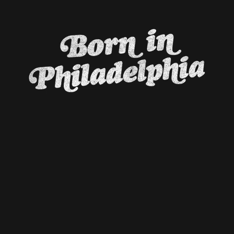 Born In Philadelphia  Retro Typography Design Mouse Pad