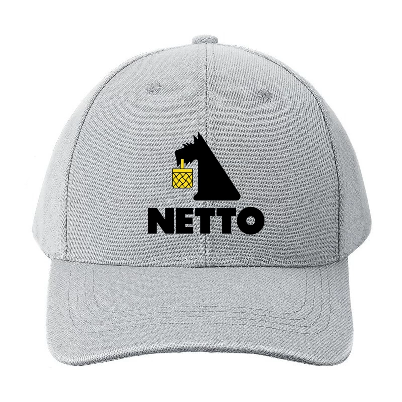 Netto Supermarket Logo with Black Dog and Yellow Basket Baseball Cap