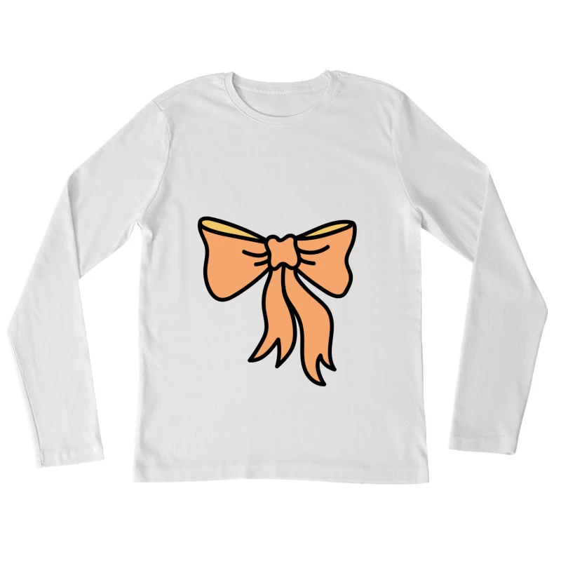 Noeud décoratif élégant Femme Manches Longues T-Shirt
