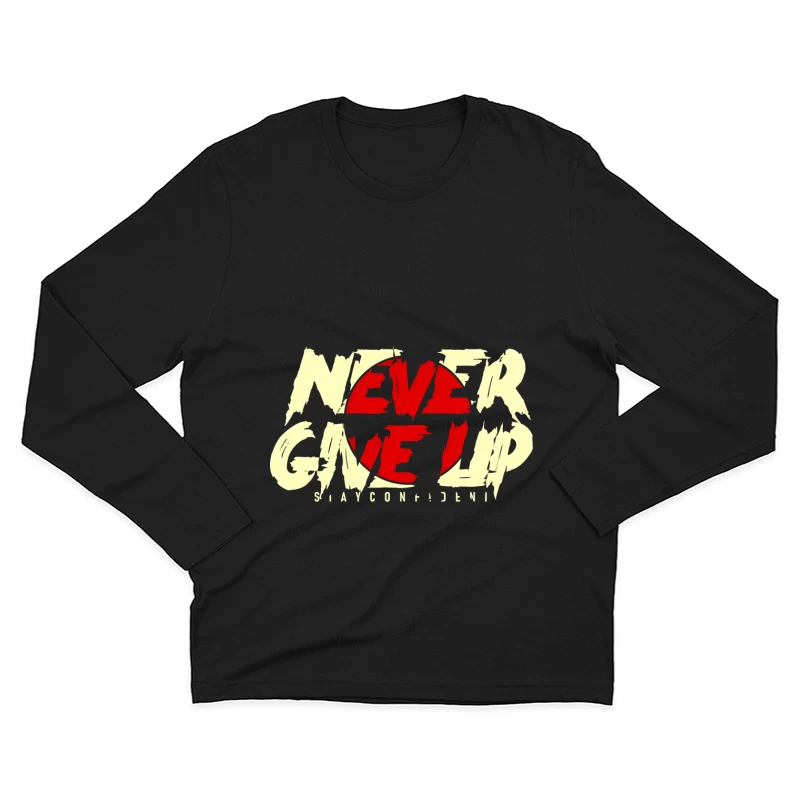 Motivationsbotschaft mit rotem Akzent Herren Langarm T-Shirt